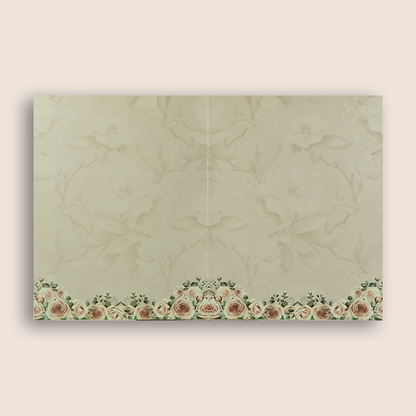 Cream Royal Peacock Invitation Card-KNKN6303