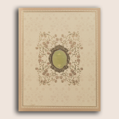 Peach Floral Wedding Card - KRB54200