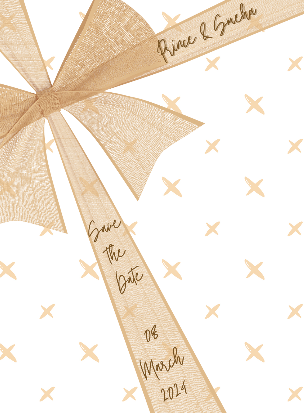 White Simple Save The Date-King of Cards