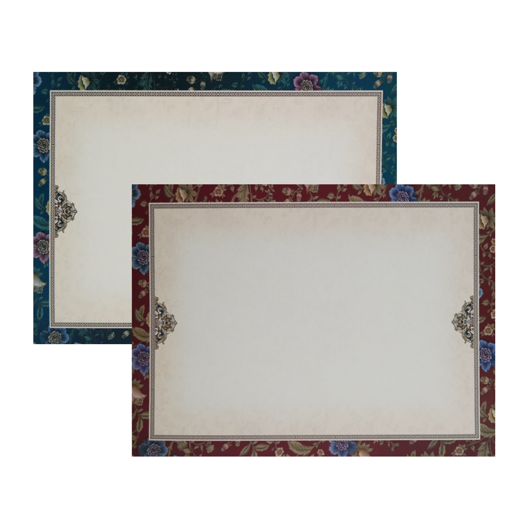 Royal Blue Door Floral Wedding Card-King of Cards