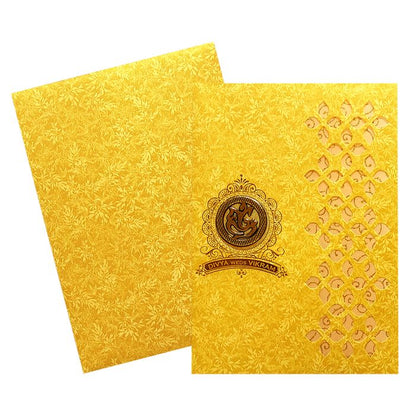Gold Laser Cut Invitation Card-King of Cards