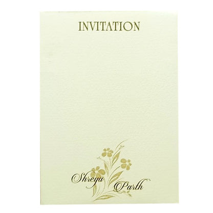 White Floral Single Invitation Card-King of Cards