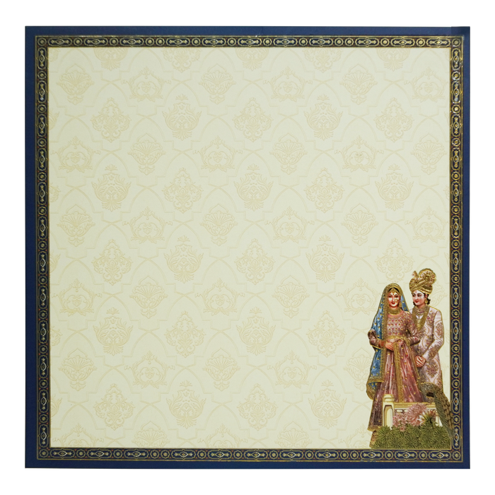 Cream Arch Padded Marriage card-King of Cards