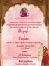 Baby Pink Arched Rajasthani Wedding Invitation-AARWI007