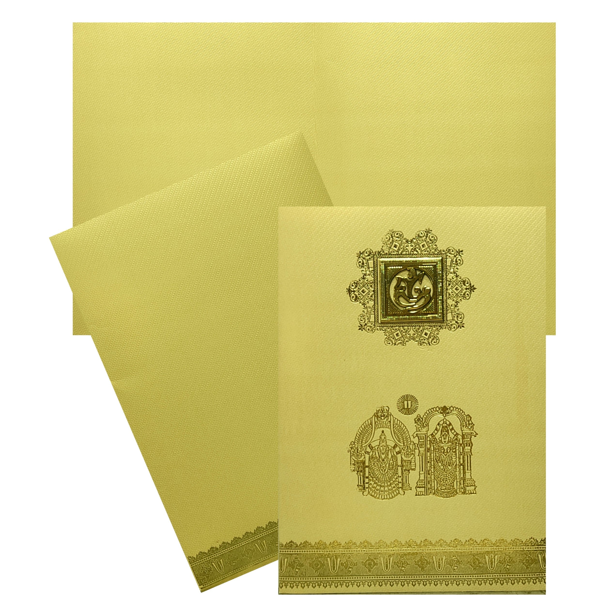 Gold Balaji Padmavathi Invitation Card-King of Cards
