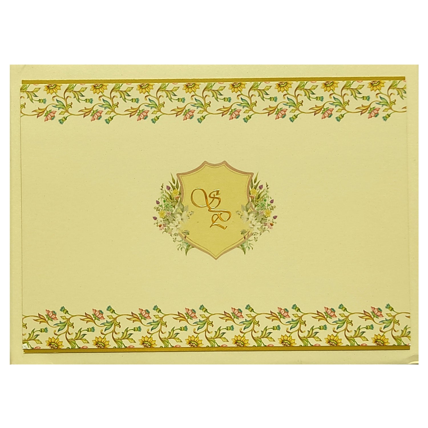 Sandal Floral Padded Invitation Card-King of Cards