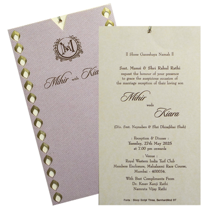 Beige Pale Pink Wedding Card-King of Cards