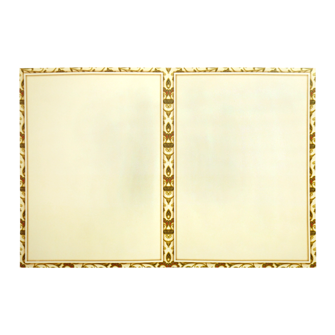 Cream Paisley Pattern Wedding Card-King of Cards