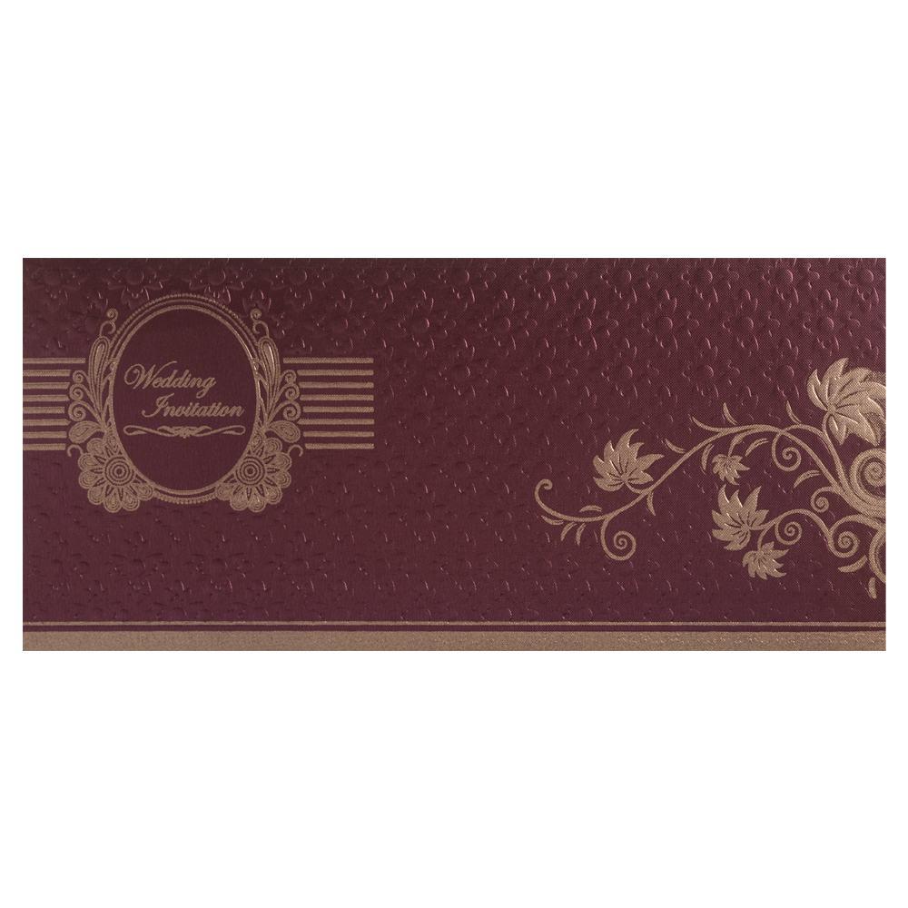 Maroon Personal Ganesha Wedding Invitation-KNK1019