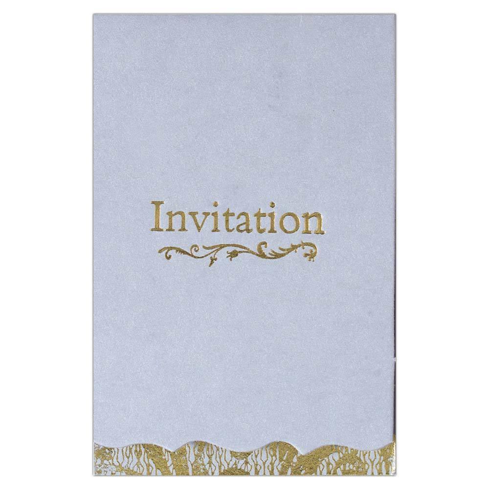 Invitation Card - Classic Invitation Card with Foiling and Embossing-KNK1032