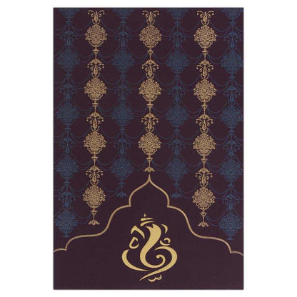 Invitation Card - Lush Purple and blue Hindu Ganesha Card-KNK1073