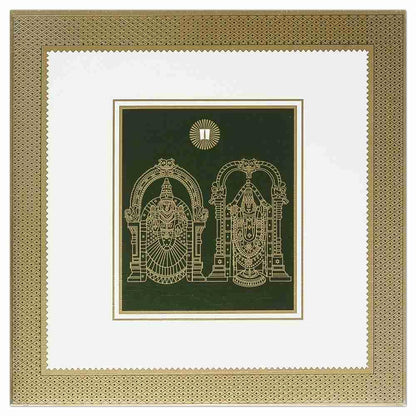 Invitation Card - Traditional Green Balaji Wedding Invitation Card-KNK1230