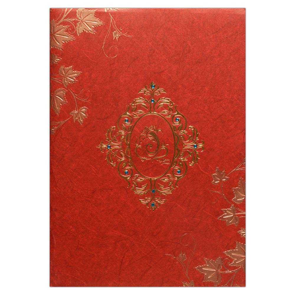 Invitation Card - Royal Golden Red Invitation Card-KNK1441