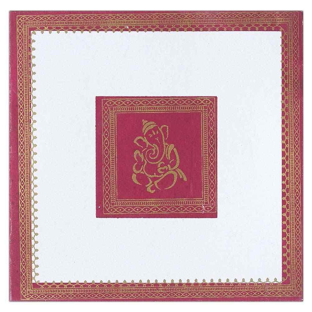Invitation Card - Silk Designer Pink Wedding Card-KNK1453