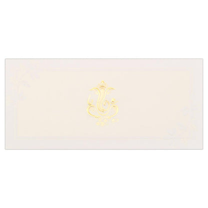 White Screen Ganesha Invitation Card-Knk1552