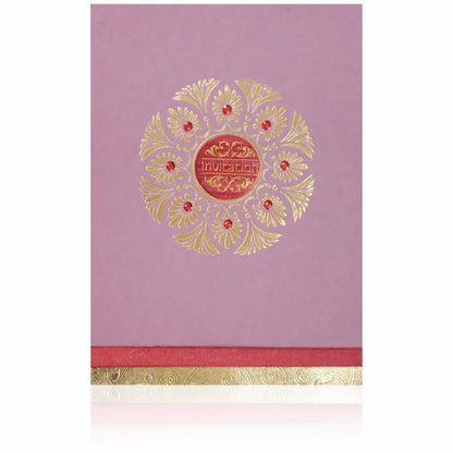 Purple Single Sheet Invitation Card-Knk1692
