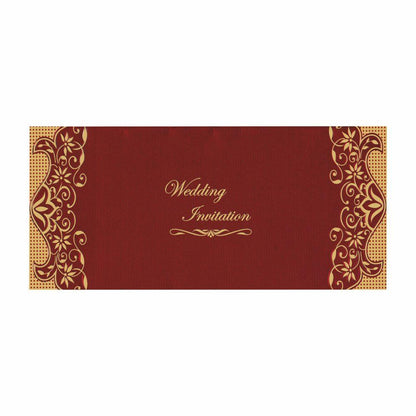 Maroon Wedding Invitation Card-KNK1718