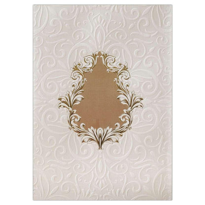 Invitation Card - Contemporary and classy Card in white and gold-KNK1764