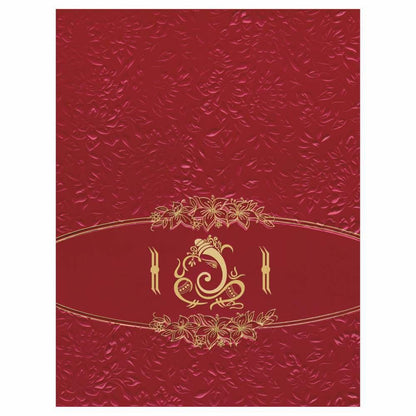 Classic Red Ganesha Wedding Invitation Card - KNK1776