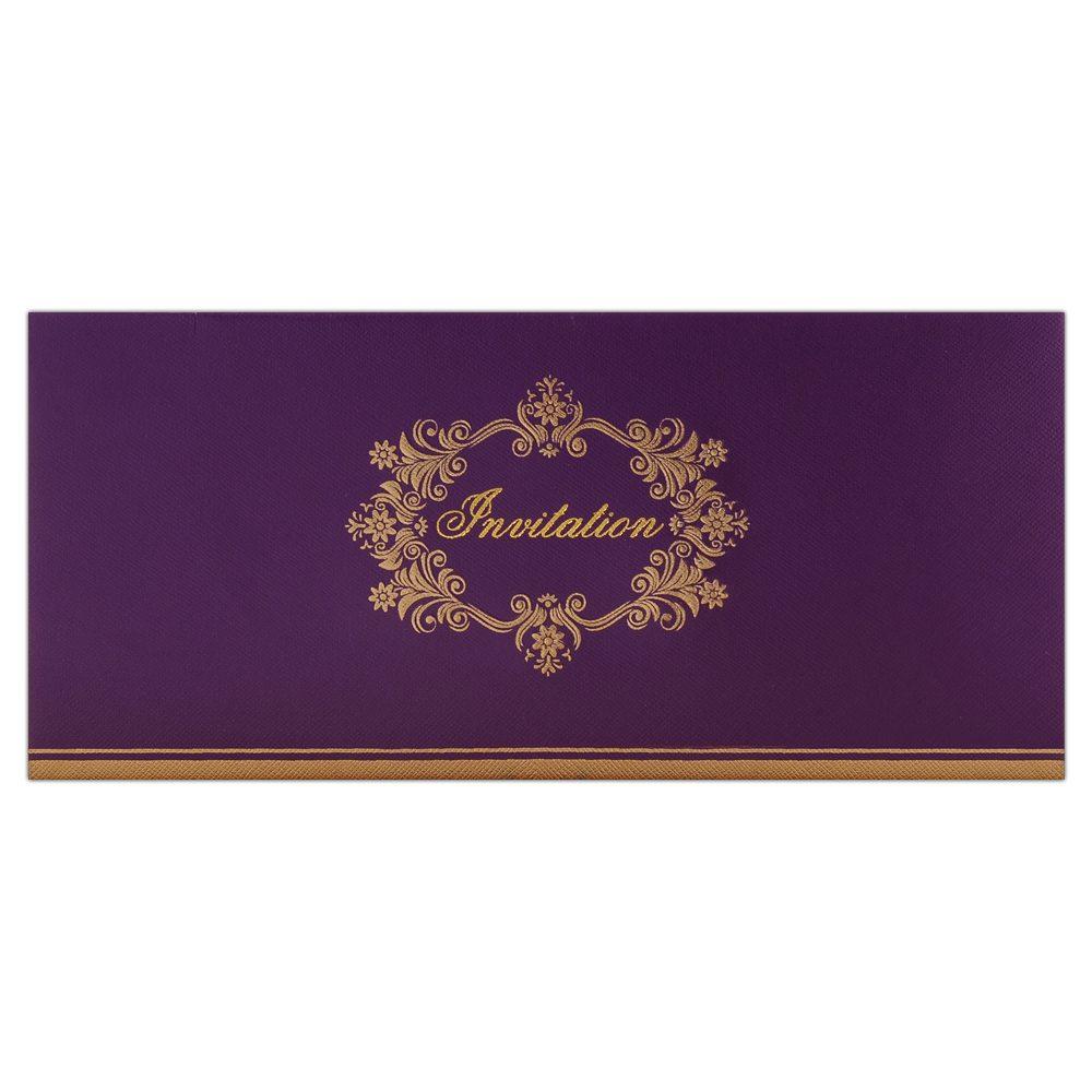 Purple Wedding Invitation Card-KNK1873