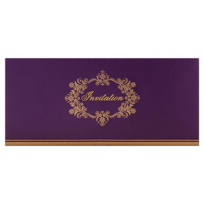 Purple Wedding Invitation Card-KNK1873