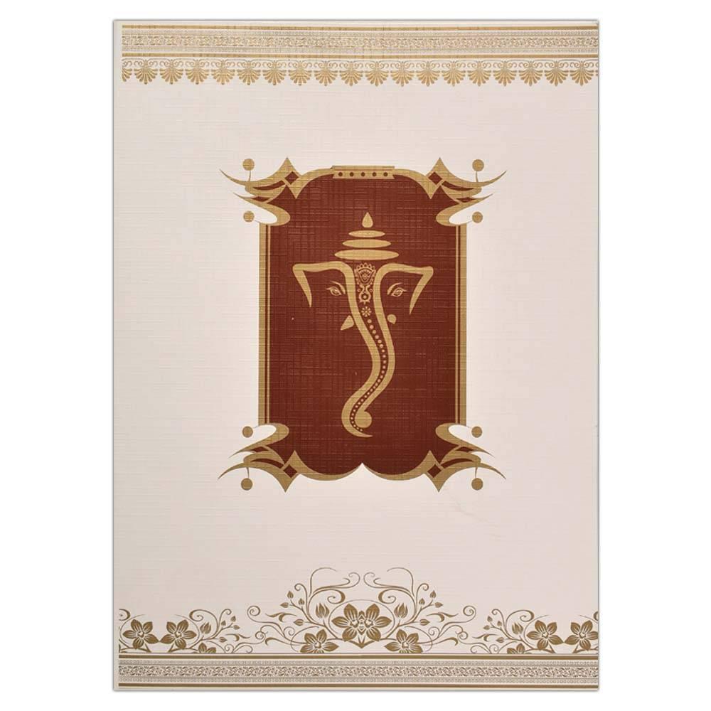 Invitation Card - Attractive Ganesha Wedding Invite-KNK1884