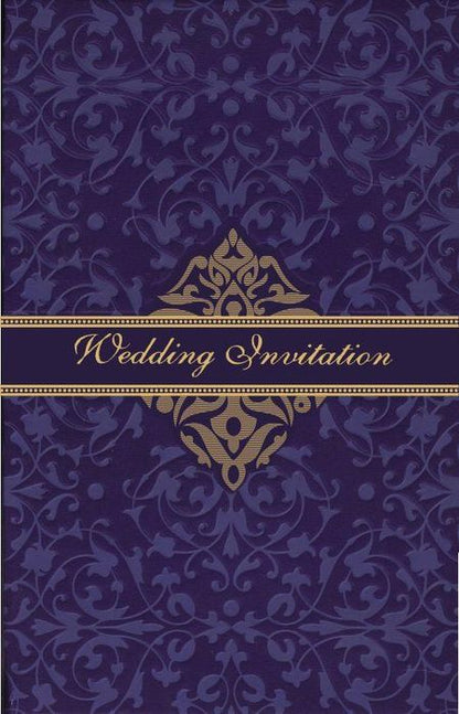 Blue Wedding Invitation Card-Knk1897-King of Cards