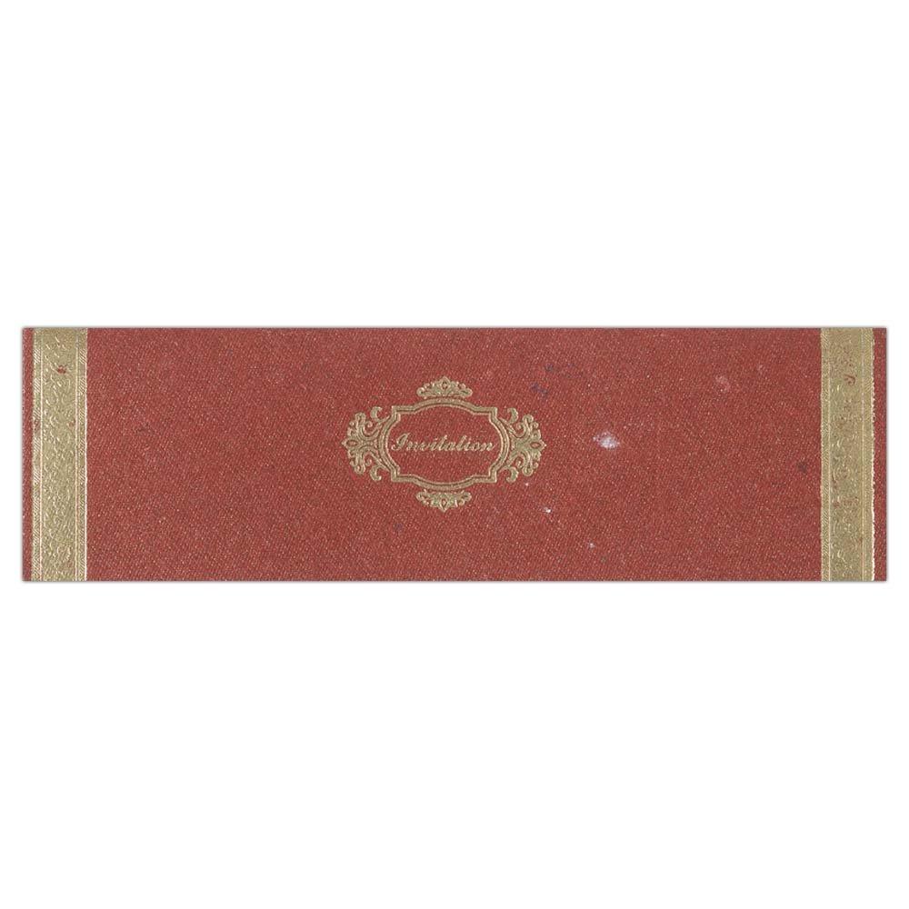 Invitation Card - Royal Red Handmade Invitation Card-KNK1919