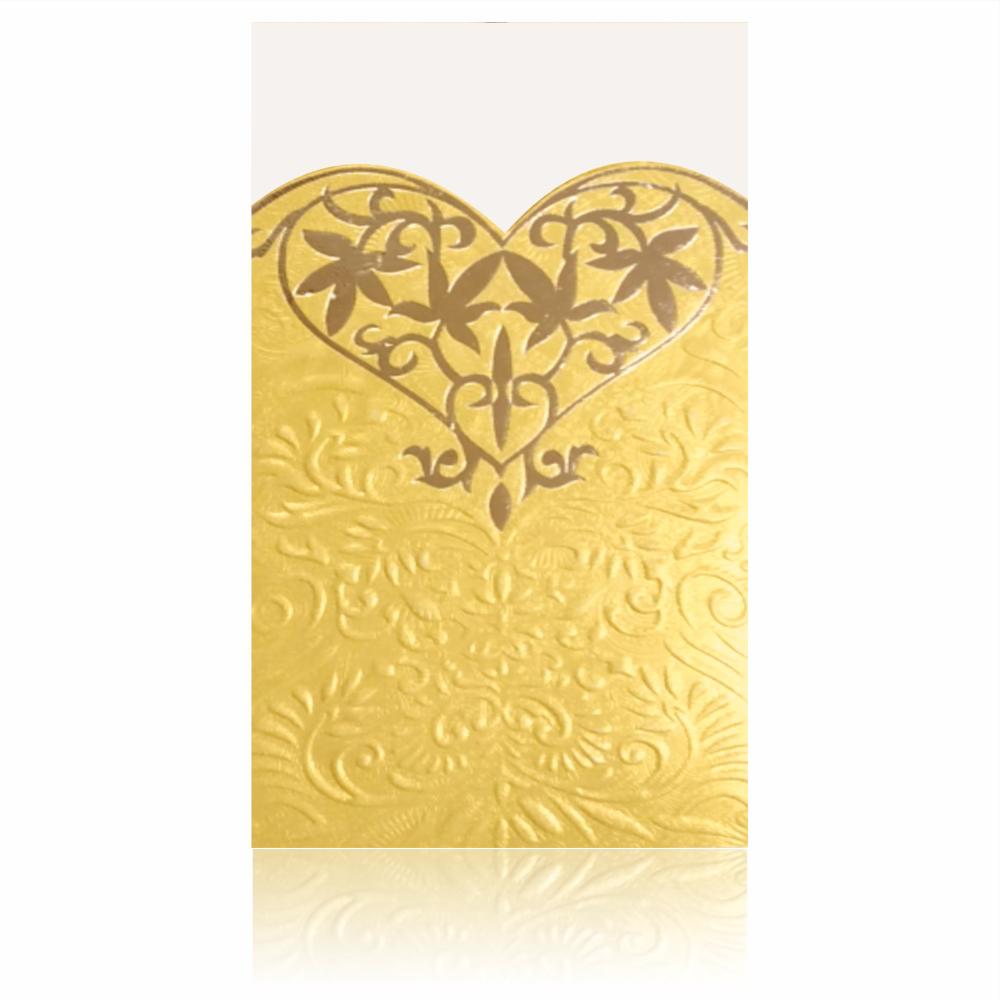 Gold Embossed Invitation Card-KNK1990