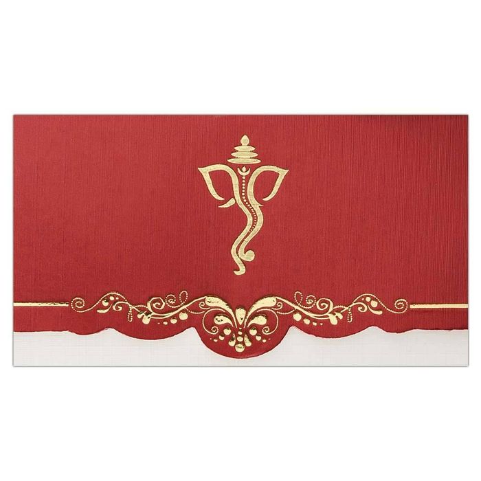Invitation Card - Personal Red Hindu Wedding Card-KNK1996-King of Cards