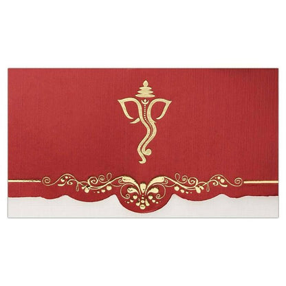 Invitation Card - Personal Red Hindu Wedding Card-KNK1996-King of Cards