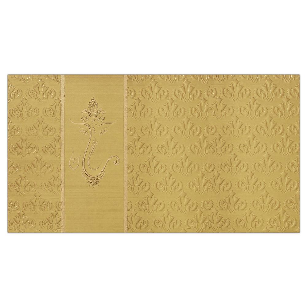 Invitation Card - Royal Embossed Hindu Wedding Card-KNK2002