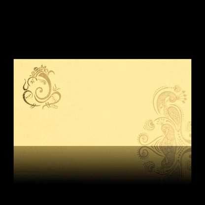 Cream Peacock Design Personal Card