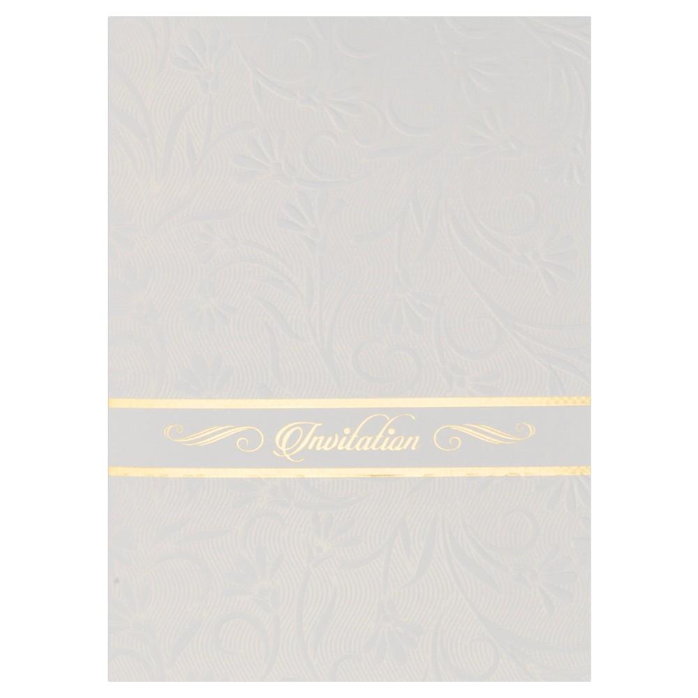 Invitation Card - White Christian Wedding Card-KNK2033