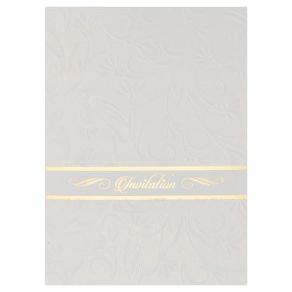 Invitation Card - White Christian Wedding Card-KNK2033