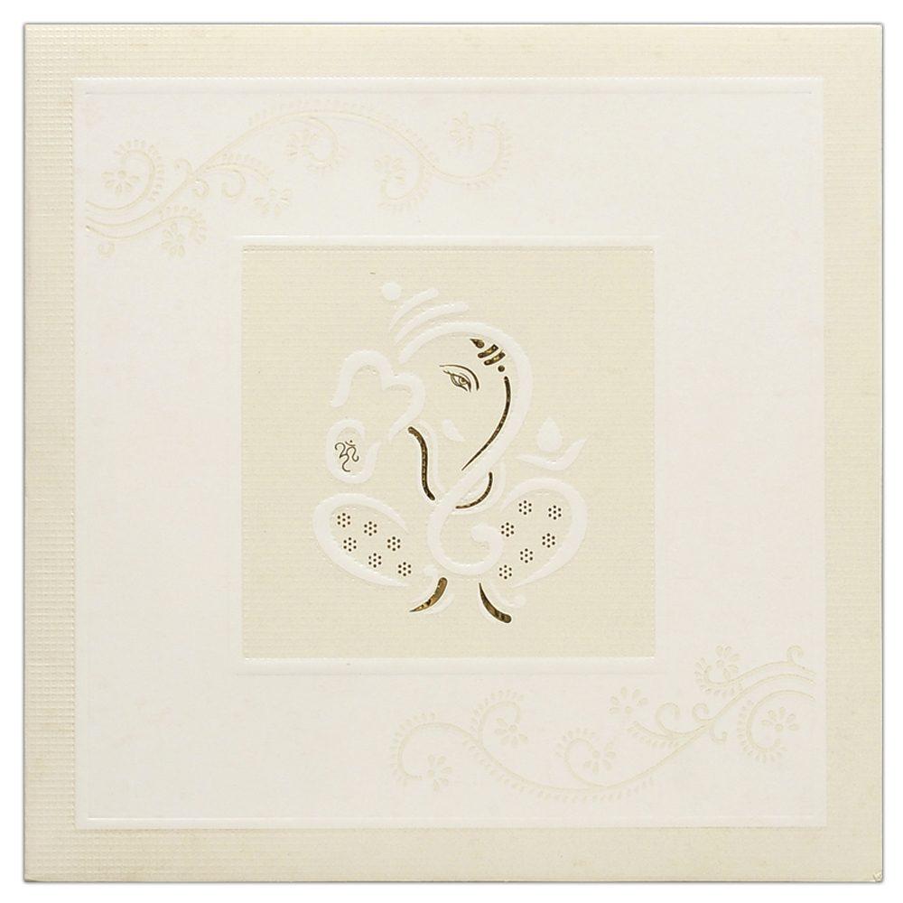 Invitation Card - Ganesha Gold Multi Ceremony Invitation Card-KNK2205