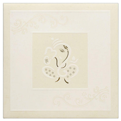 Invitation Card - Ganesha Gold Multi Ceremony Invitation Card-KNK2205