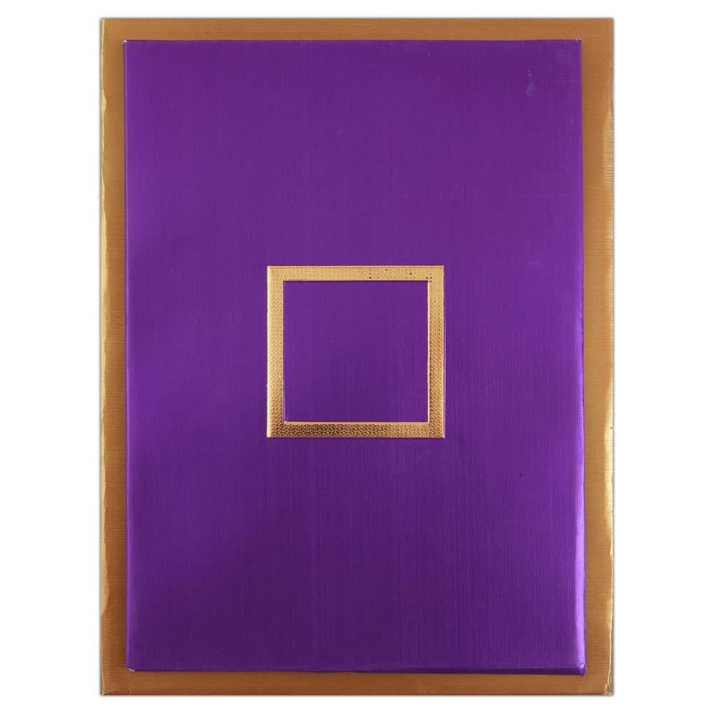 Invitation Card - Golden dreams weaved in Purple sophistication - KNK2243