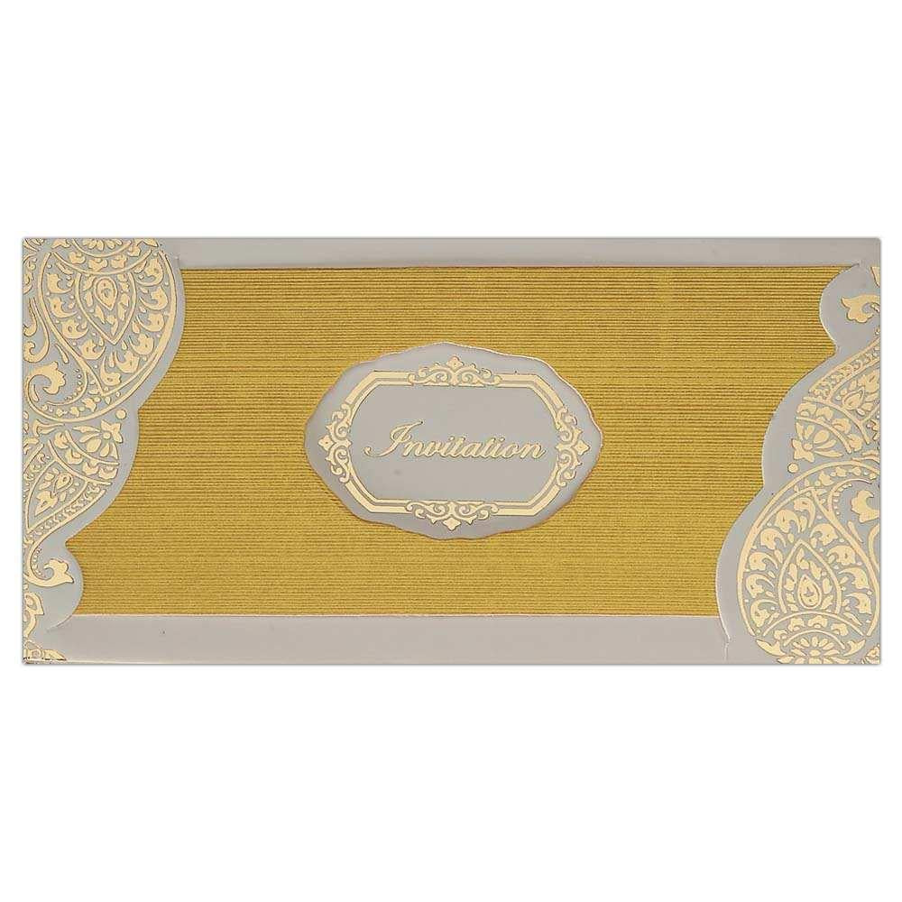 Invitation Card - Golden Personal Wedding Invitation Card-KNK2251