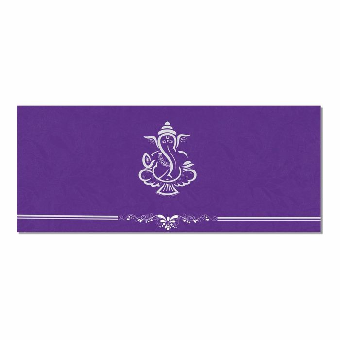 Violet Ganesha Invitation Card-King of Cards