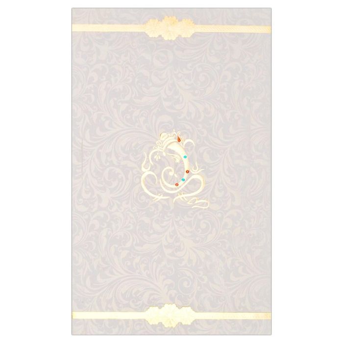 Admirable Ganesha Padded Wedding Card-KNK2280-King of Cards