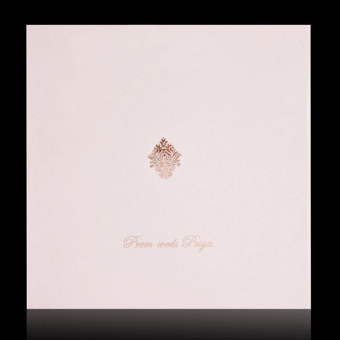 Charming Cream Shading Padded Wedding Card - KNK2298-King of Cards