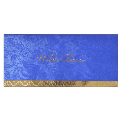 Invitation Card - Luxurious Invitation in Blue and Gold-KNK2318-King of Cards