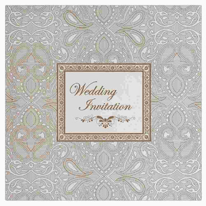 Invitation Card - Alluringly Classic White and Gold Invitation Card-KNK2370
