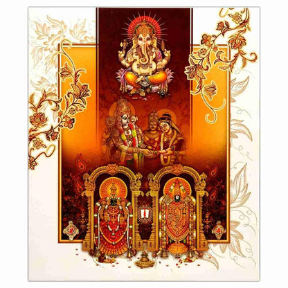 White Traditional Indian Wedding Card