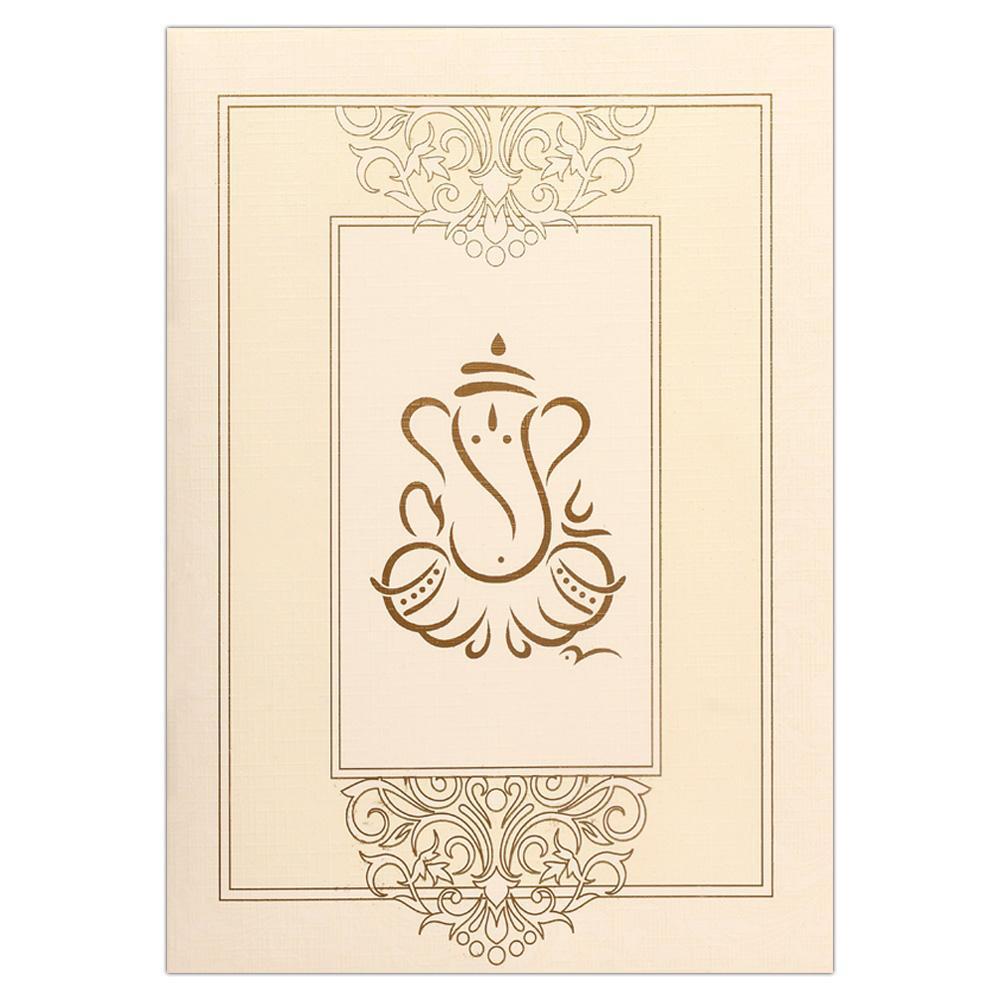 Invitation Card - Ethnic designed Marriage Invitation Card-KNK2494