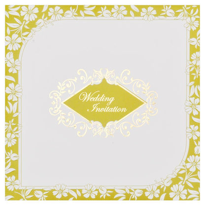 Green Floral Wedding Invitation Card-KNK2503