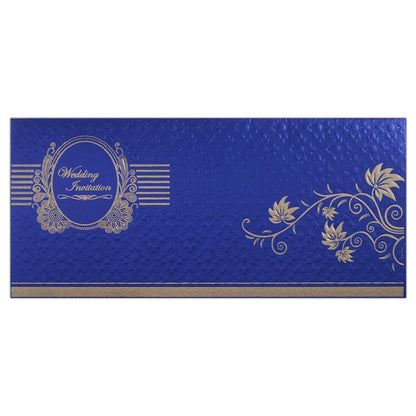 Blue Ganesha Wedding Card-KNK2633