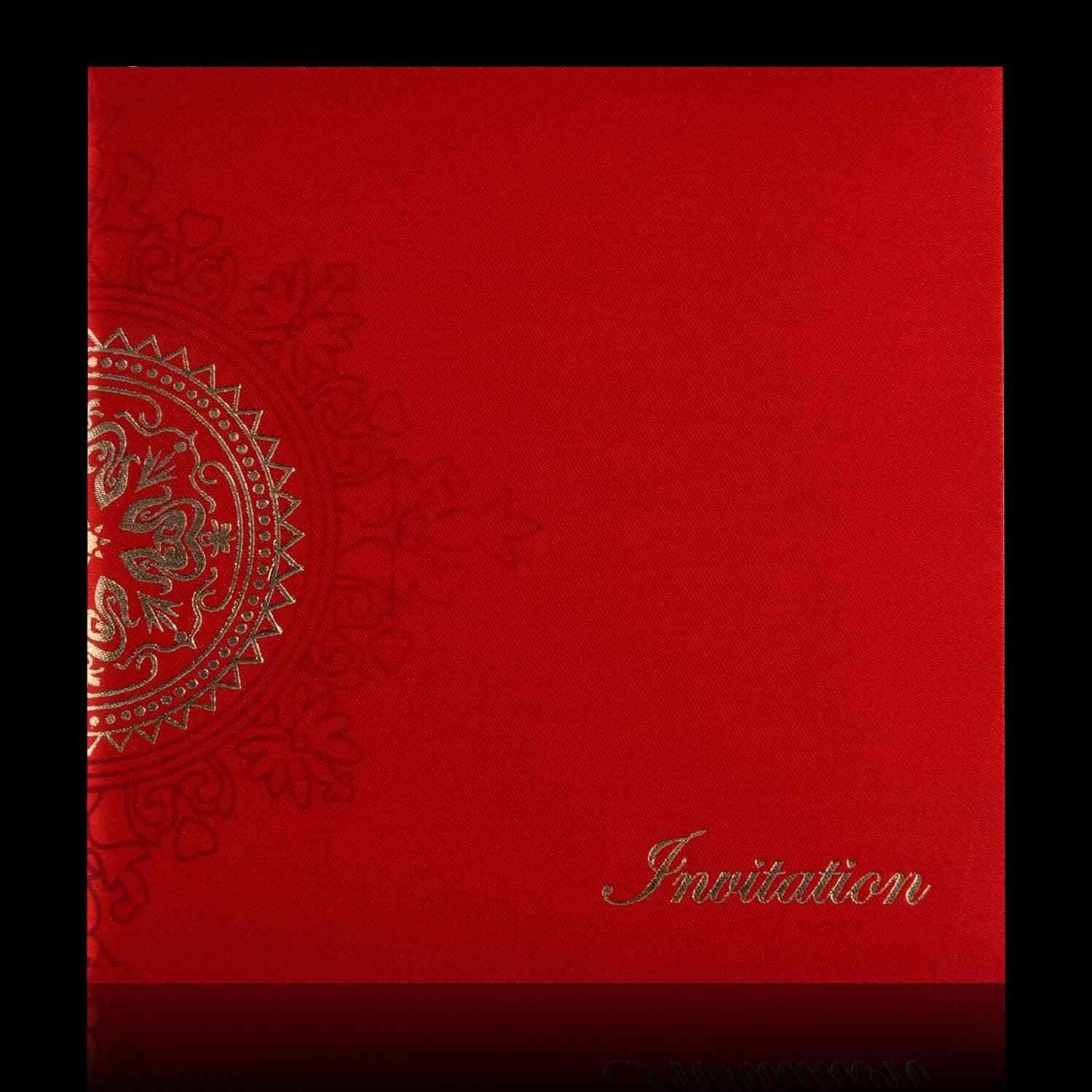 Red Satin Invitation Card