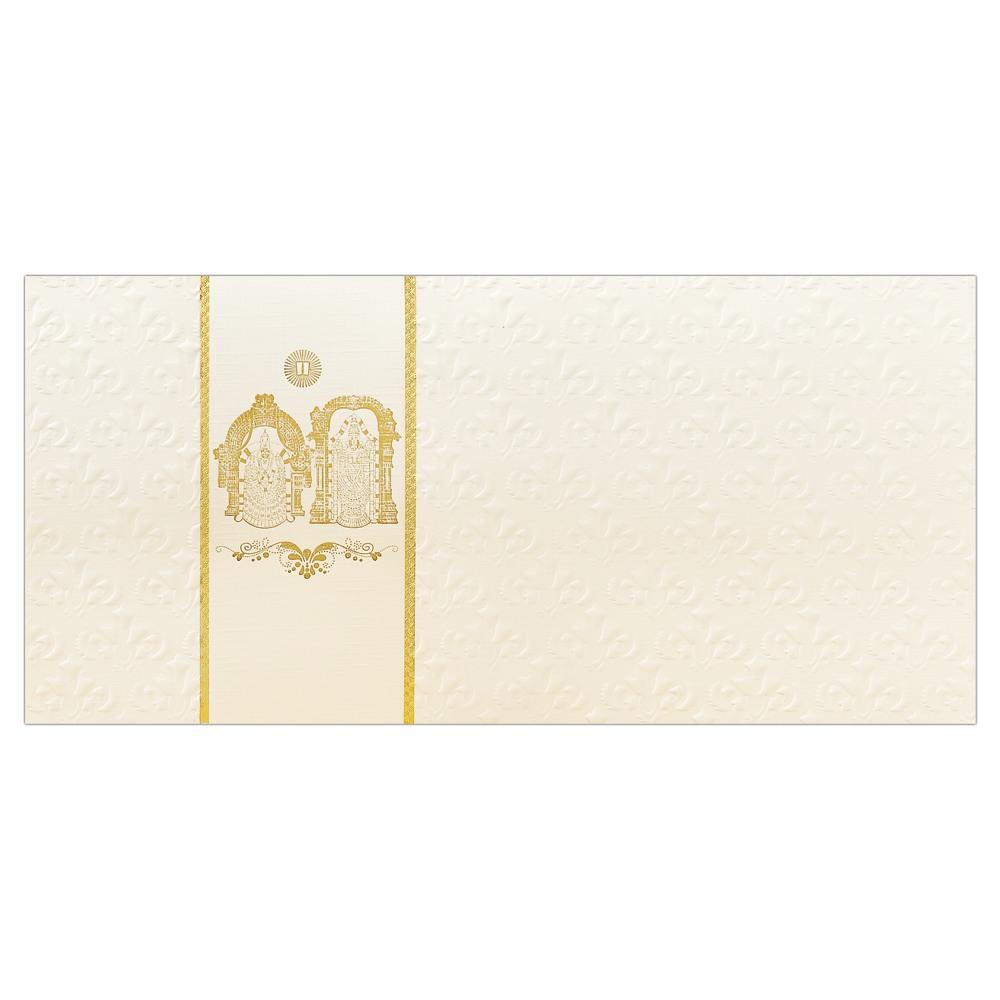 Invitation Card - Supreme White Balaji Alamelu Marriage Cards-KNK2738